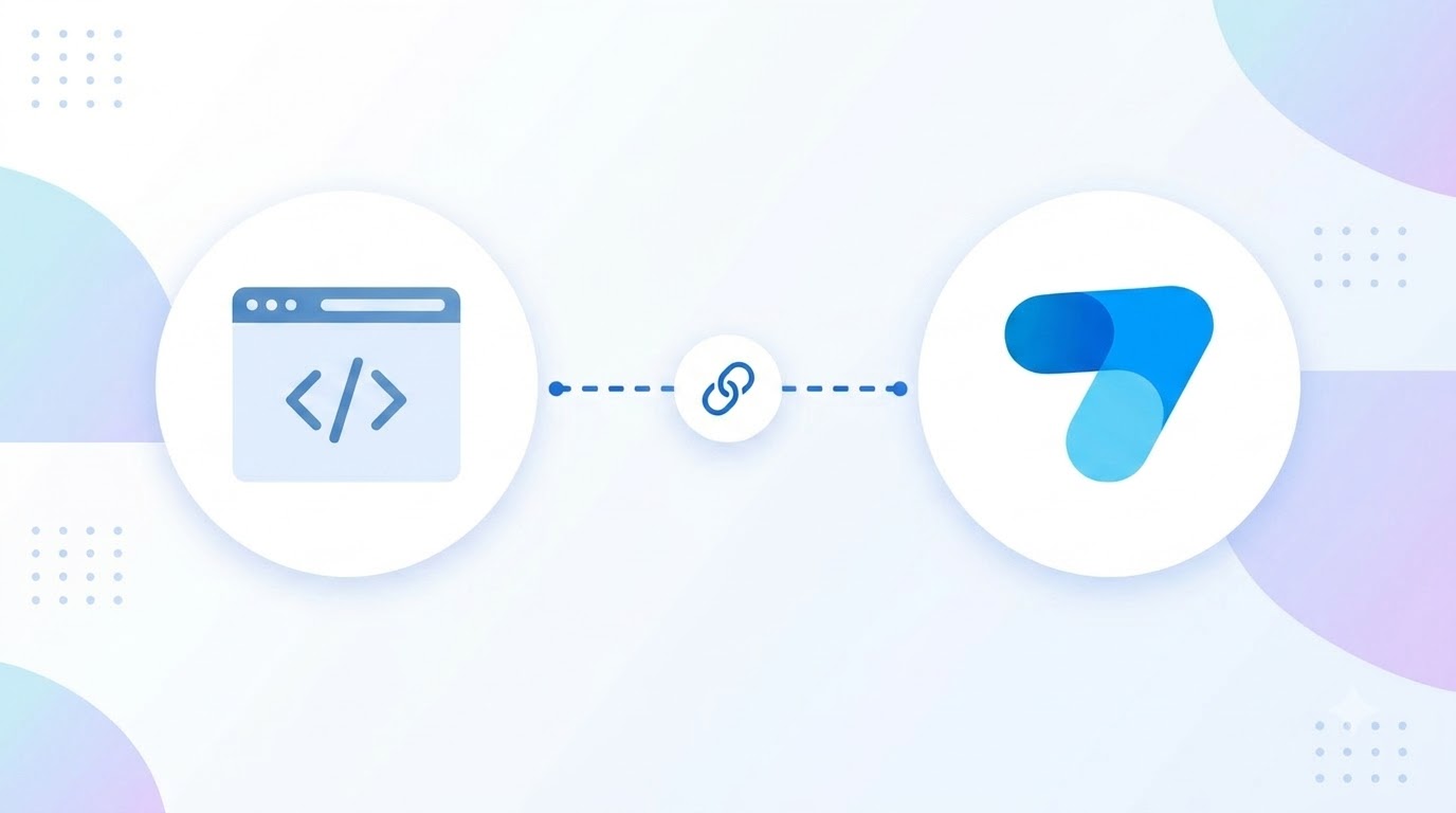 A code snippet icon linked to the Subscribe Rocket logo, representing embedding Subscribe Rocket into a website
