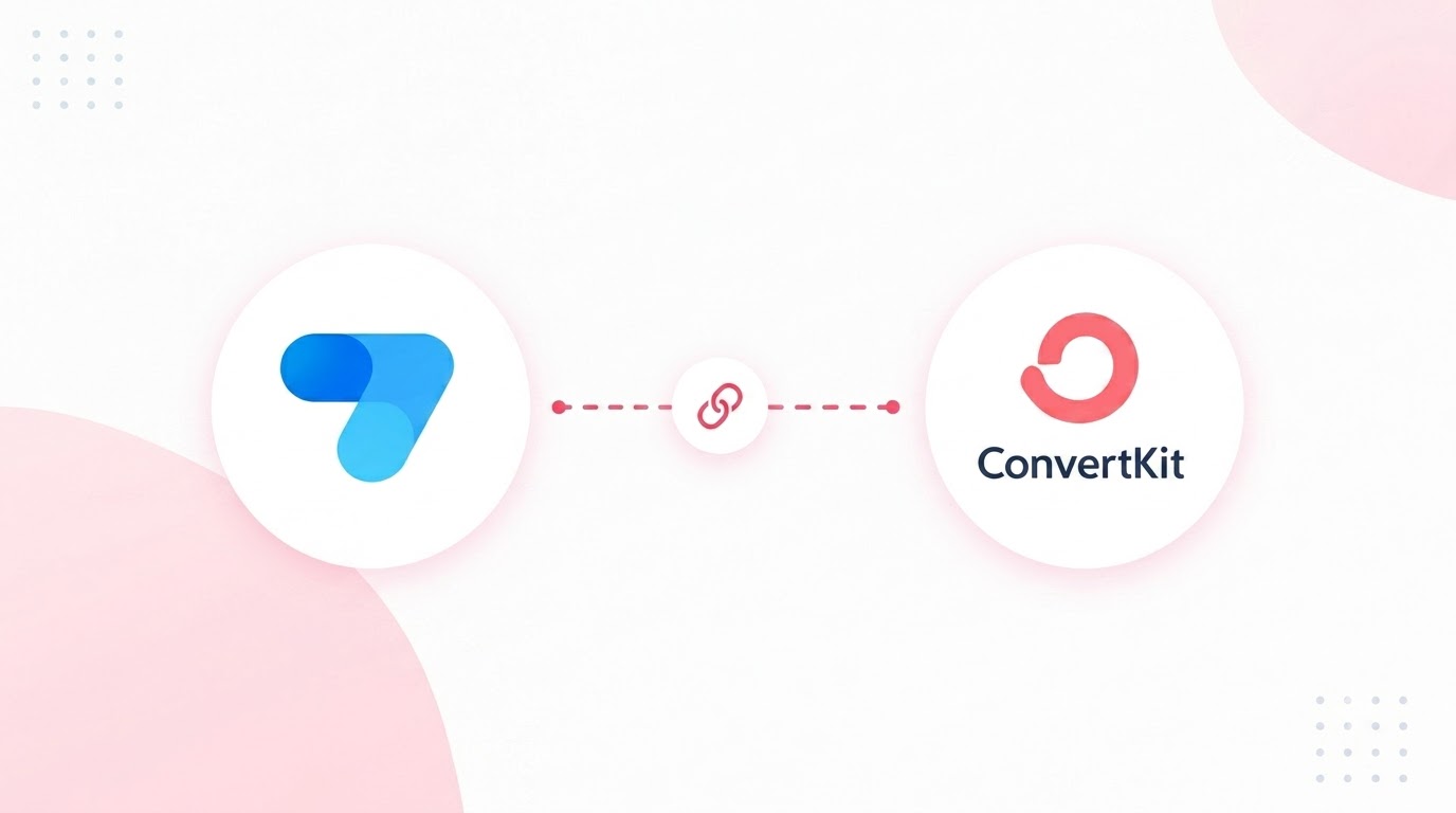 Subscribe Rocket logo linked to the ConvertKit logo, representing the integration between the two platforms