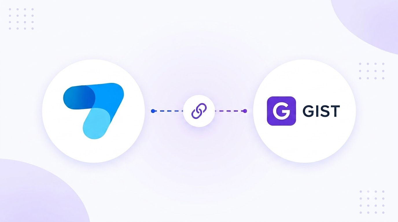 Subscribe Rocket logo linked to the Gist logo, representing the integration between the two platforms